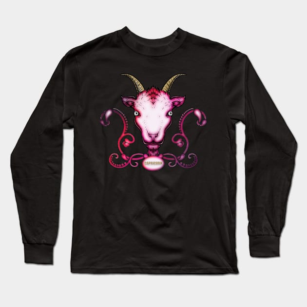 Zodiac sign capricorn Long Sleeve T-Shirt by Nicky2342